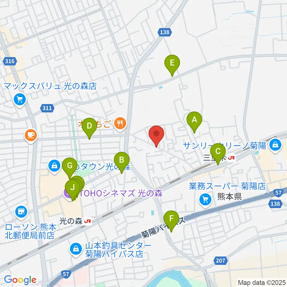 スタジオグリーム周辺のカフェ一覧地図