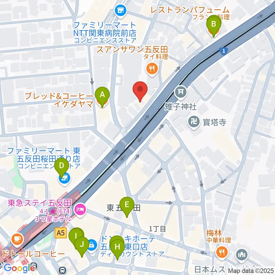 アルモニーア周辺のカフェ一覧地図