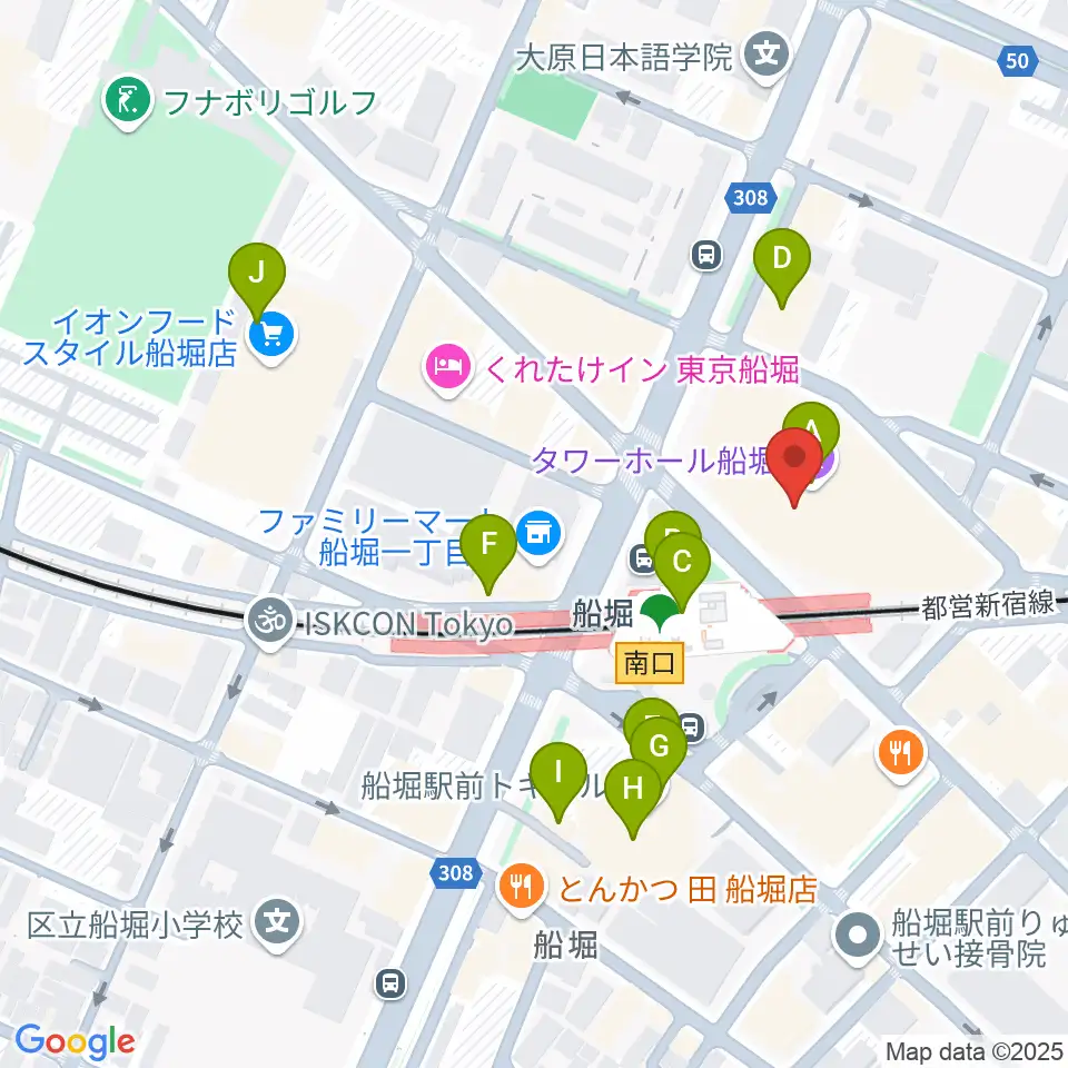 島村楽器 ミュージックサロン船堀周辺のカフェ一覧地図
