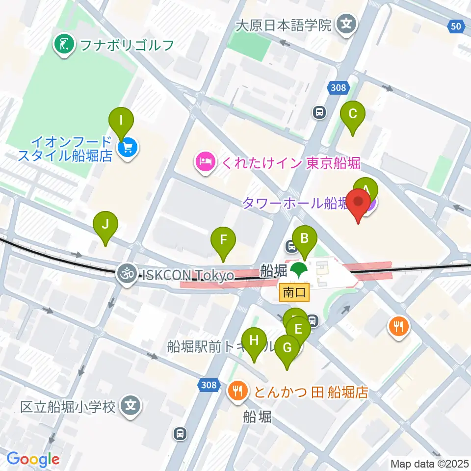 島村楽器 ミュージックサロン船堀周辺のカフェ一覧地図