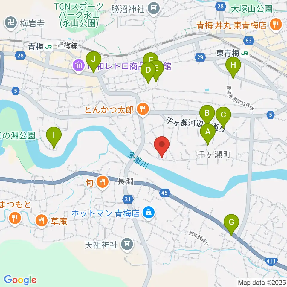 邦声堂周辺のカフェ一覧地図