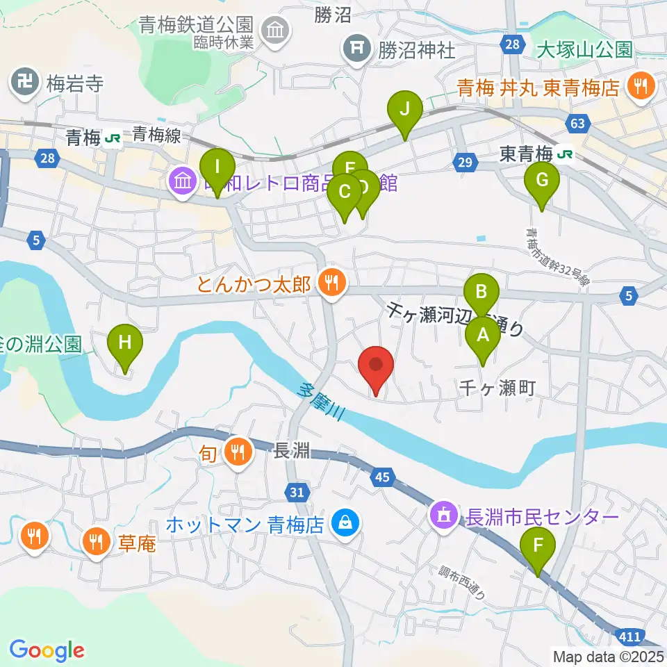 邦声堂周辺のカフェ一覧地図