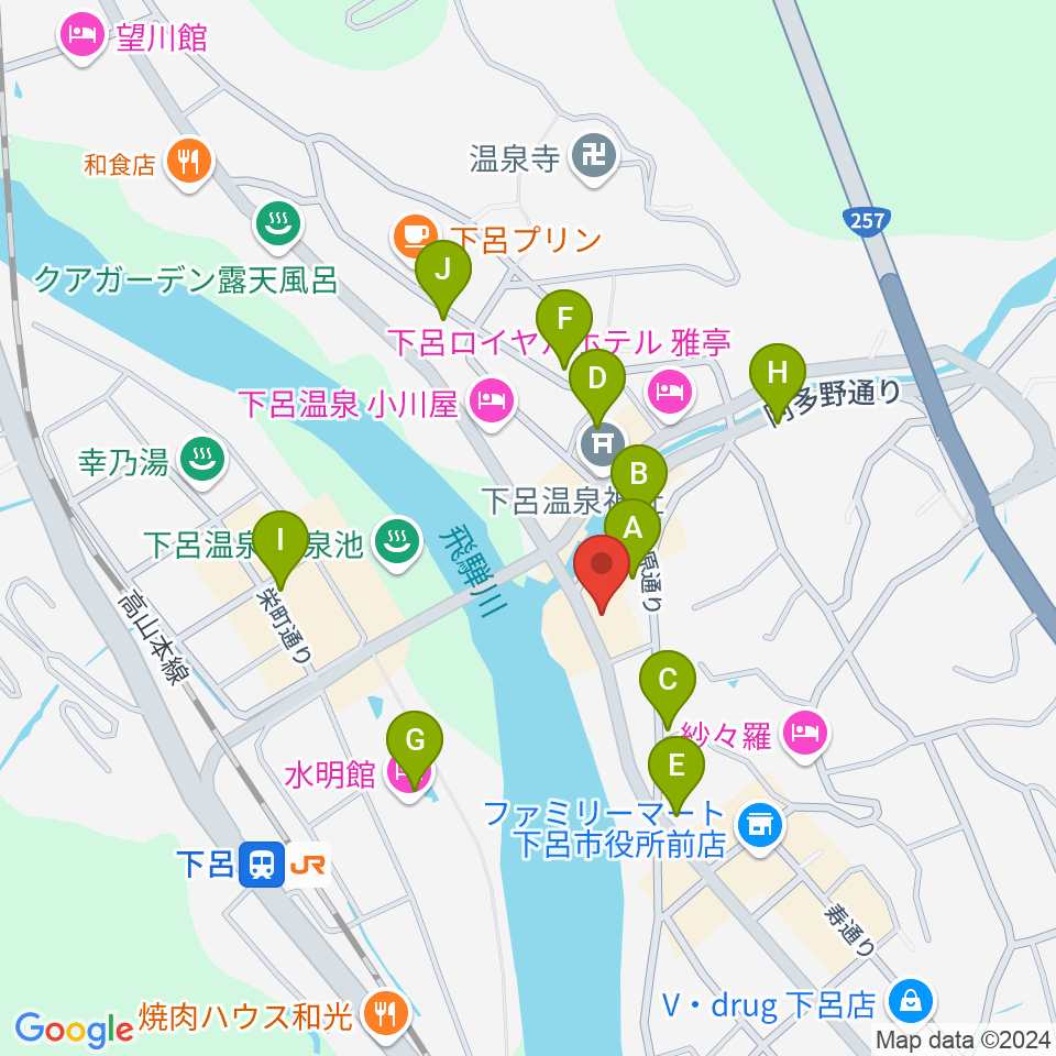 Coo's  クマザキ楽器周辺のカフェ一覧地図