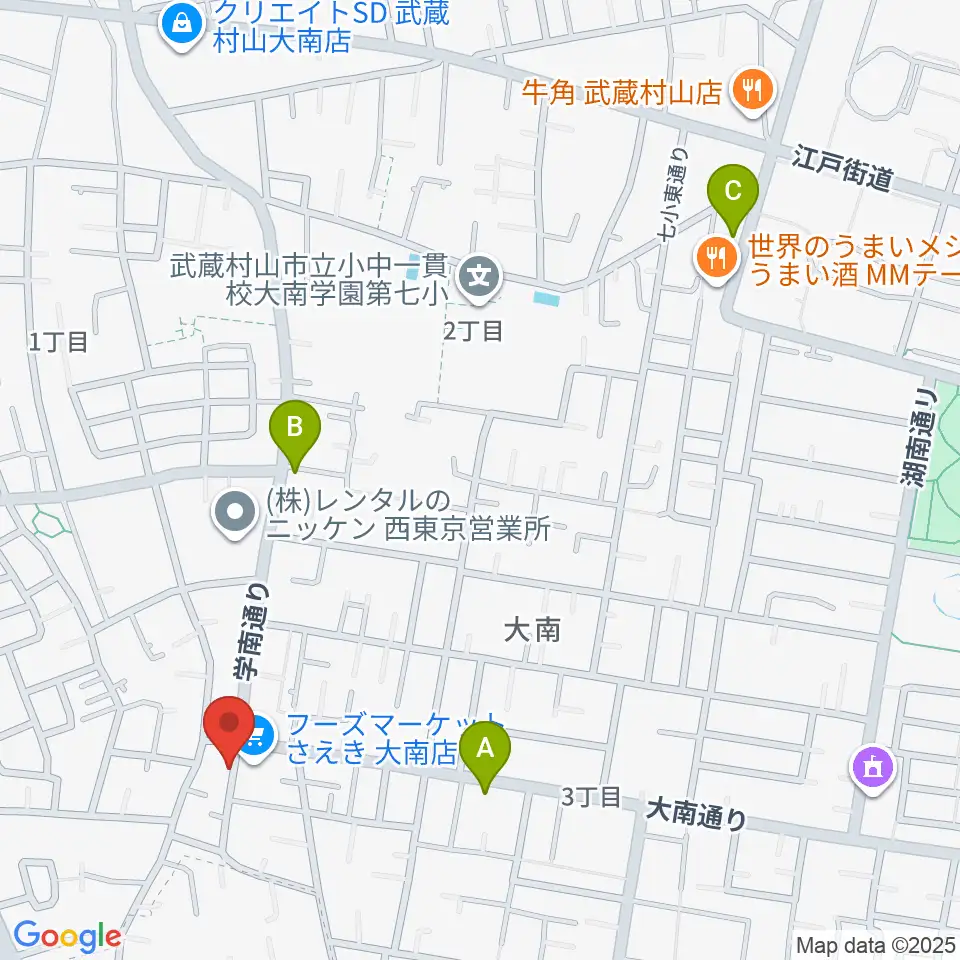 ピアノハウスハントケルナー周辺のカフェ一覧地図