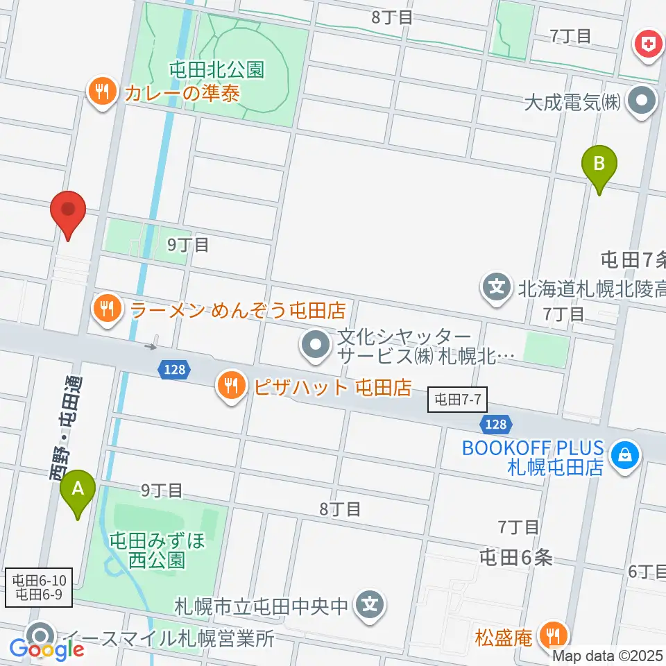 小林雅巳ピアノ調律所周辺のカフェ一覧地図