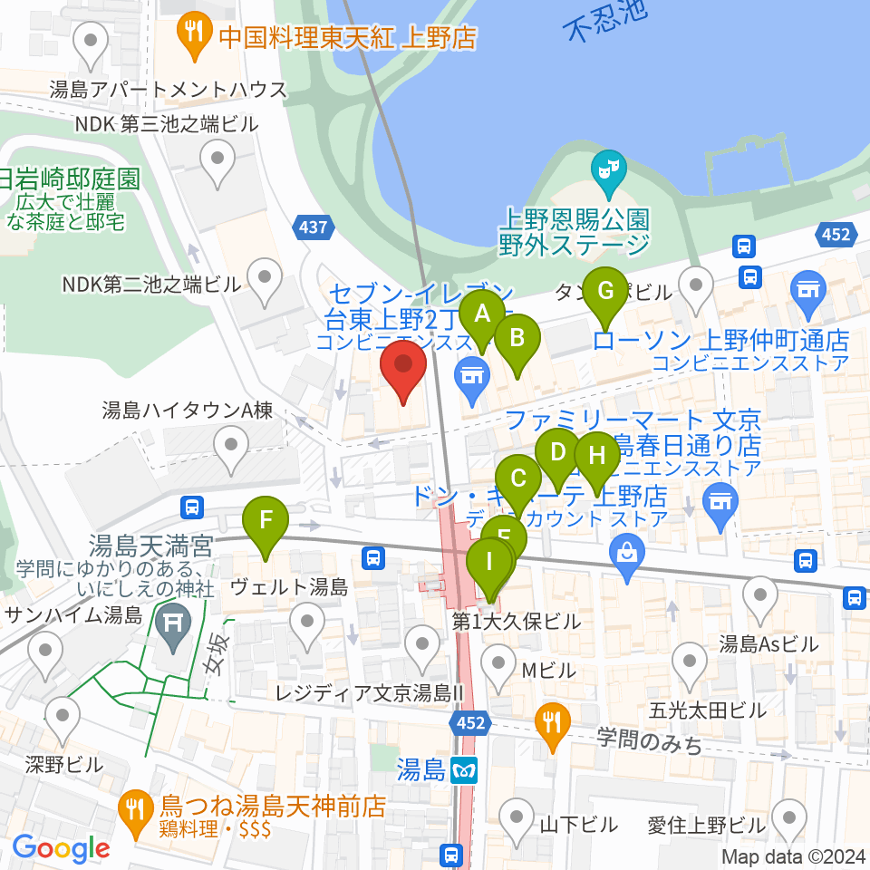 パールフルートギャラリー東京周辺のカフェ一覧地図