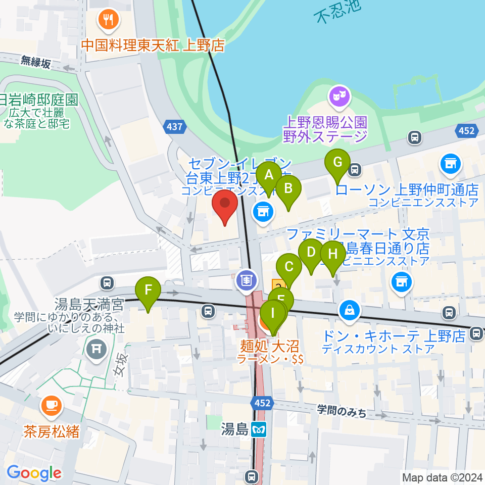 パールフルートギャラリー東京周辺のカフェ一覧地図