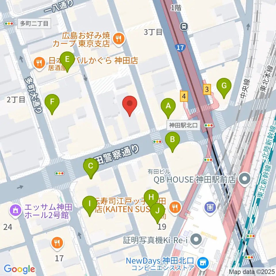 神田商会周辺のカフェ一覧地図