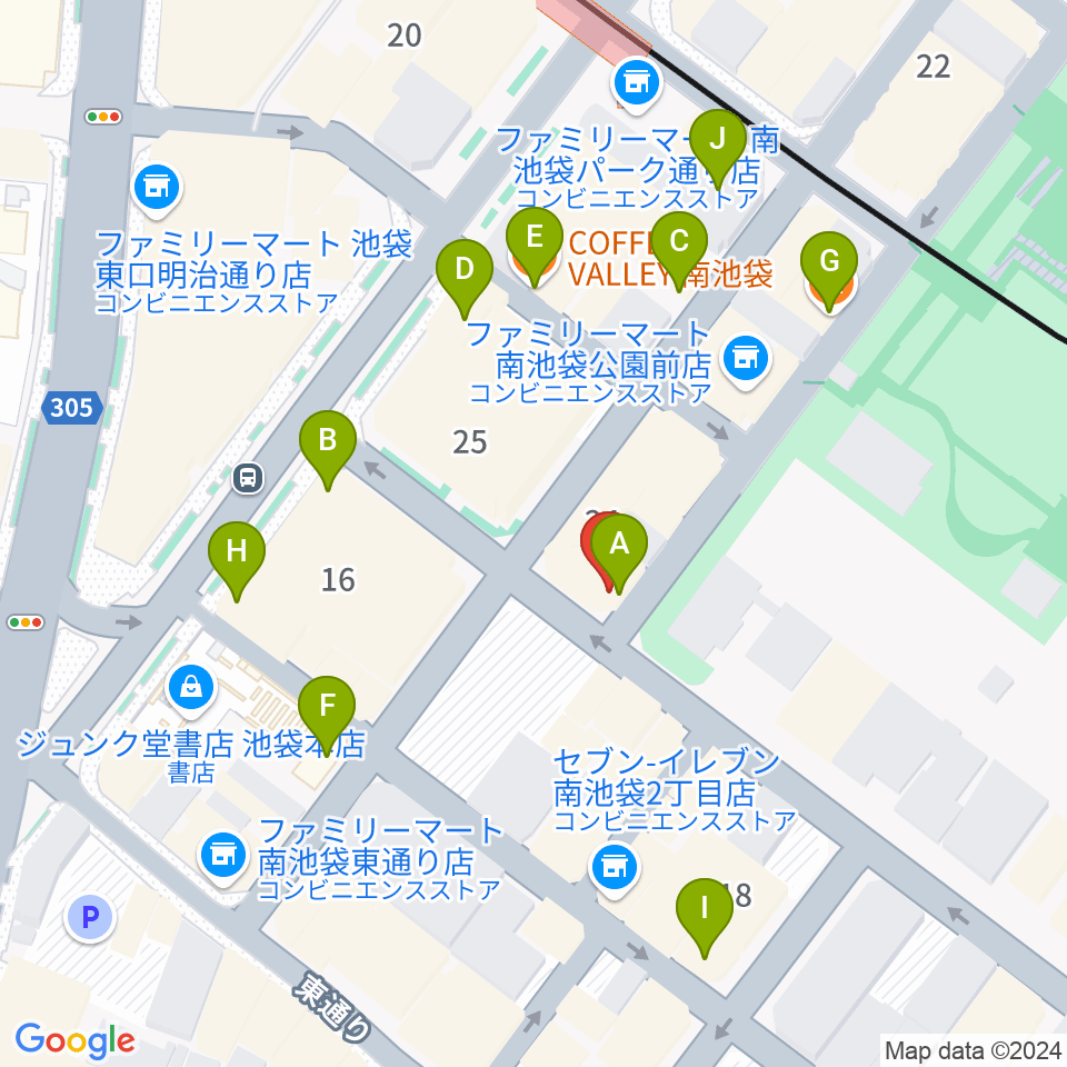 ミヤザワフルート アトリエ東京周辺のカフェ一覧地図