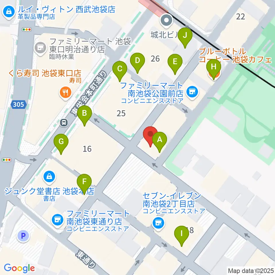 ミヤザワフルート アトリエ東京周辺のカフェ一覧地図