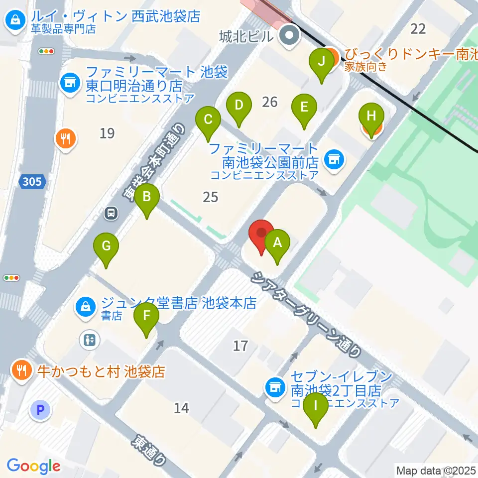 ミヤザワフルート アトリエ東京周辺のカフェ一覧地図