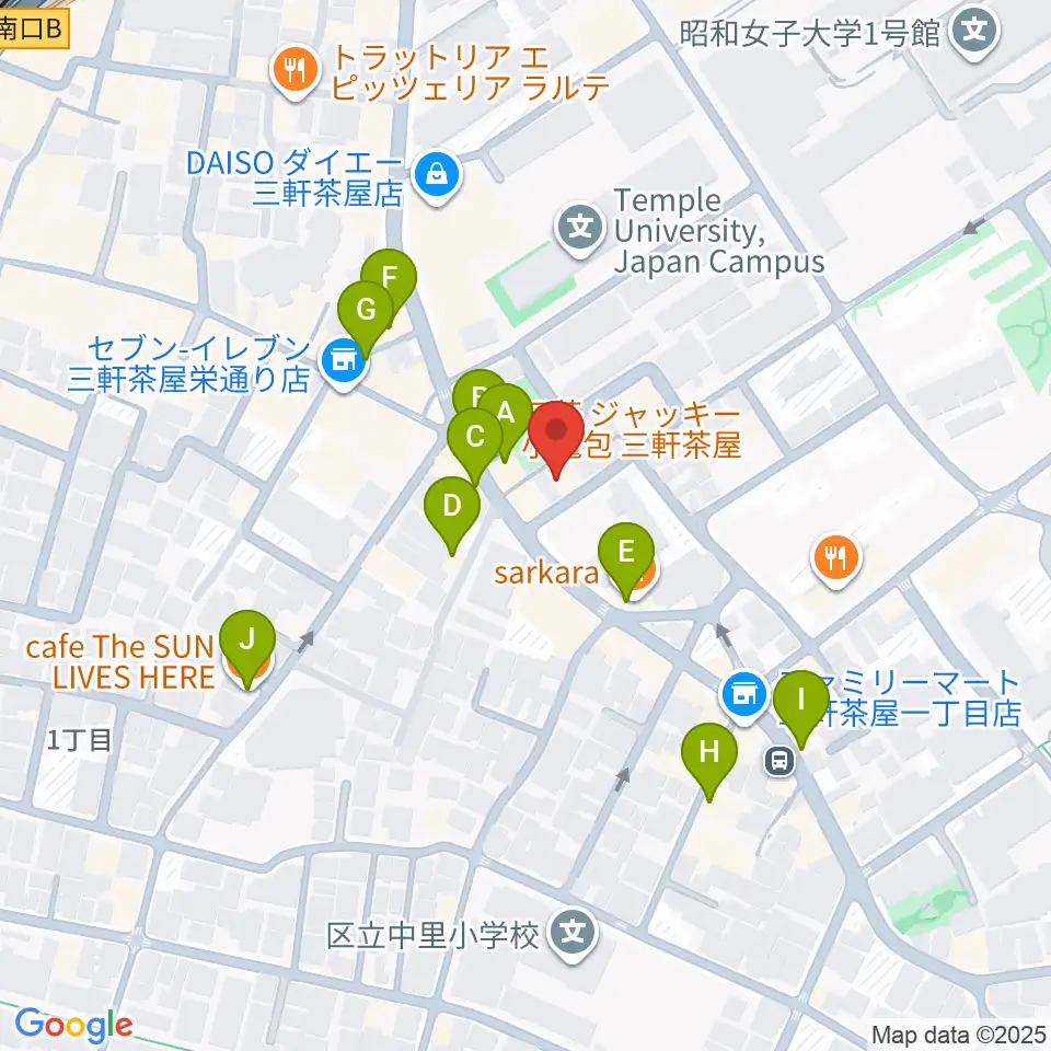 ピアノプラス周辺のカフェ一覧地図