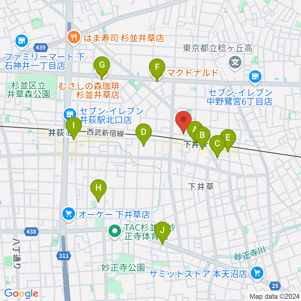 ジャパンロータリートランペットセンター周辺のカフェ一覧地図