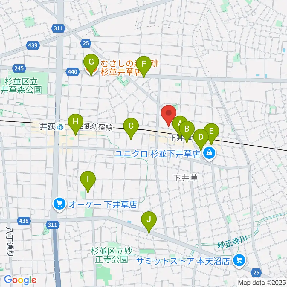 ジャパンロータリートランペットセンター周辺のカフェ一覧地図