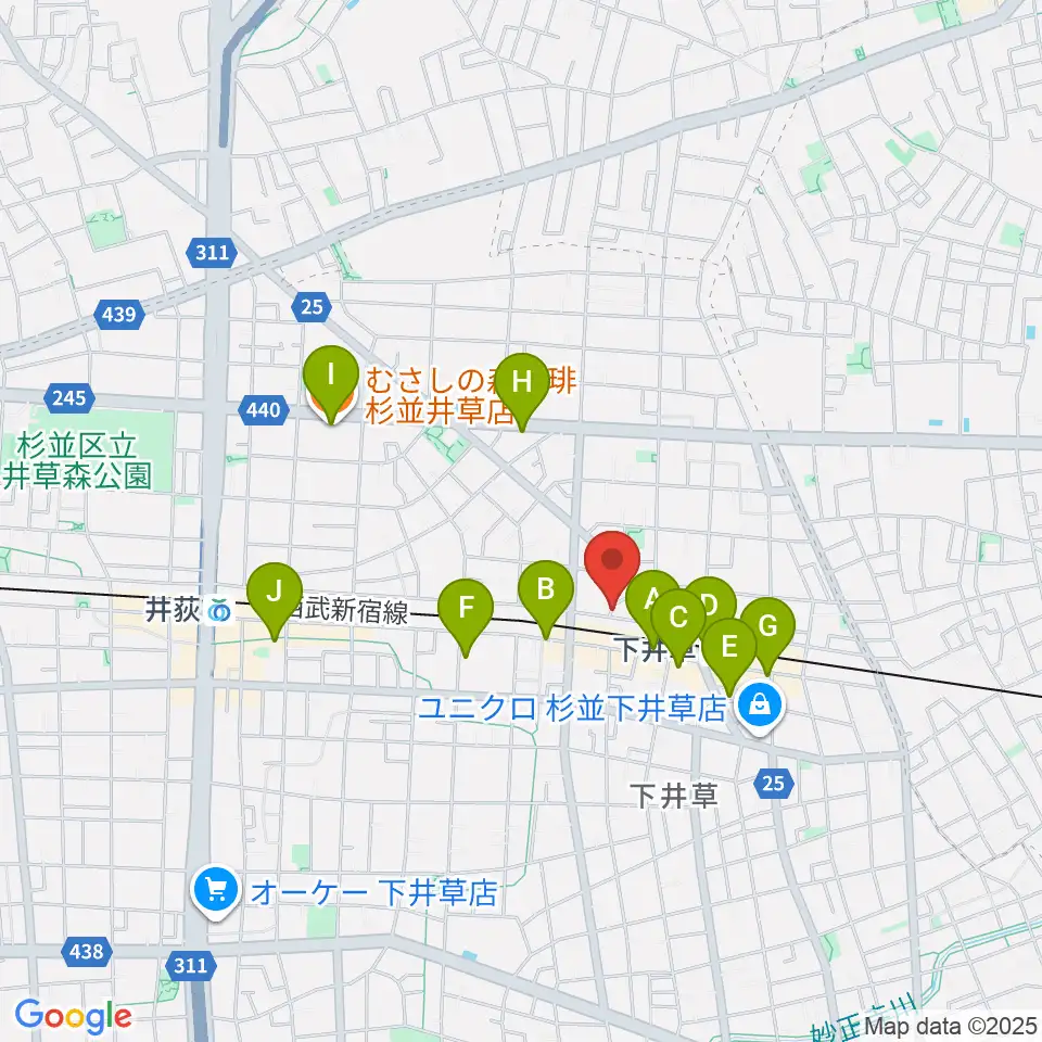 ジャパンロータリートランペットセンター周辺のカフェ一覧地図