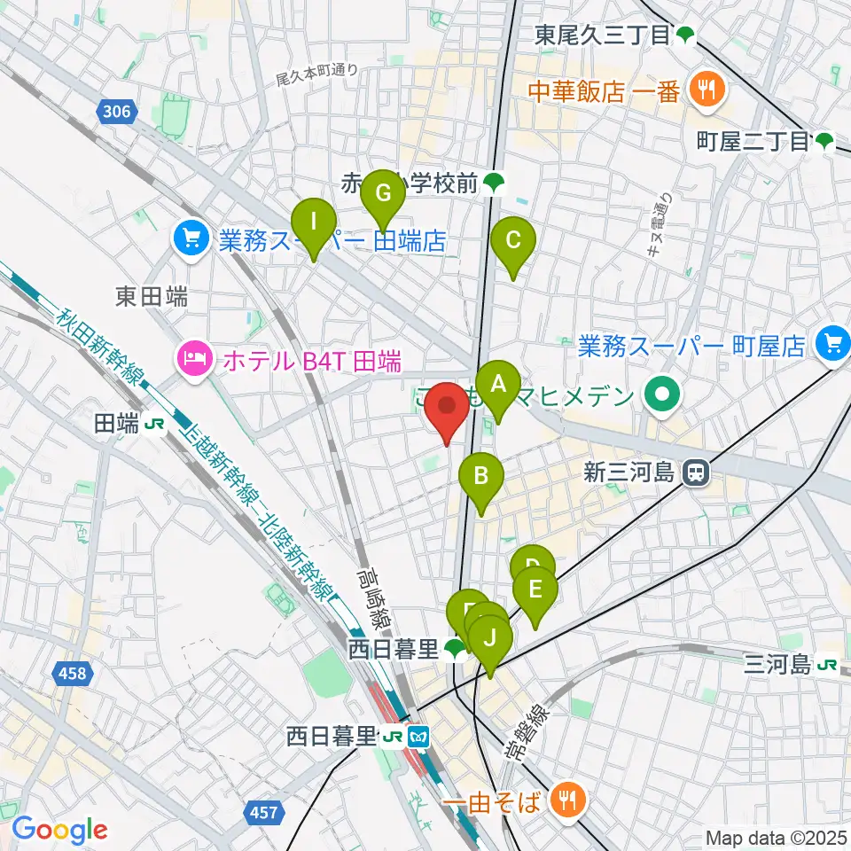 ナイトオカリナ周辺のカフェ一覧地図