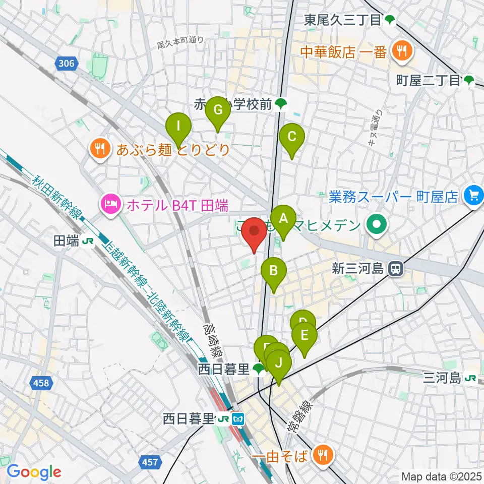 ナイトオカリナ周辺のカフェ一覧地図