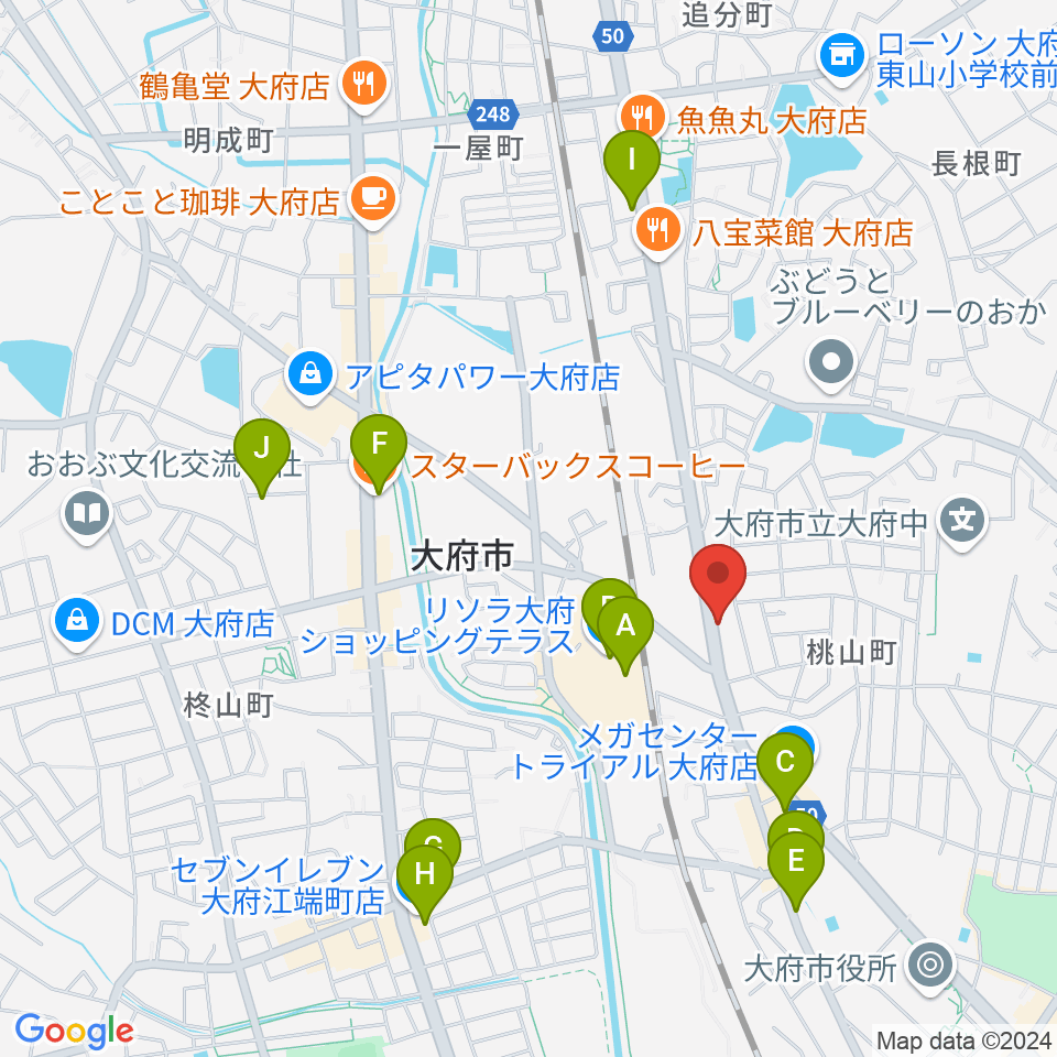 鈴木バイオリン製造株式会社周辺のカフェ一覧地図