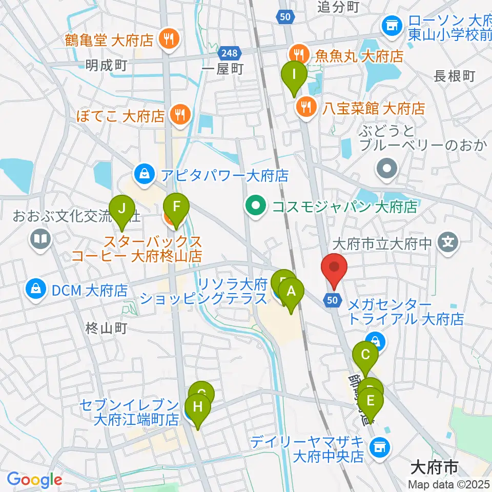 鈴木バイオリン製造株式会社周辺のカフェ一覧地図