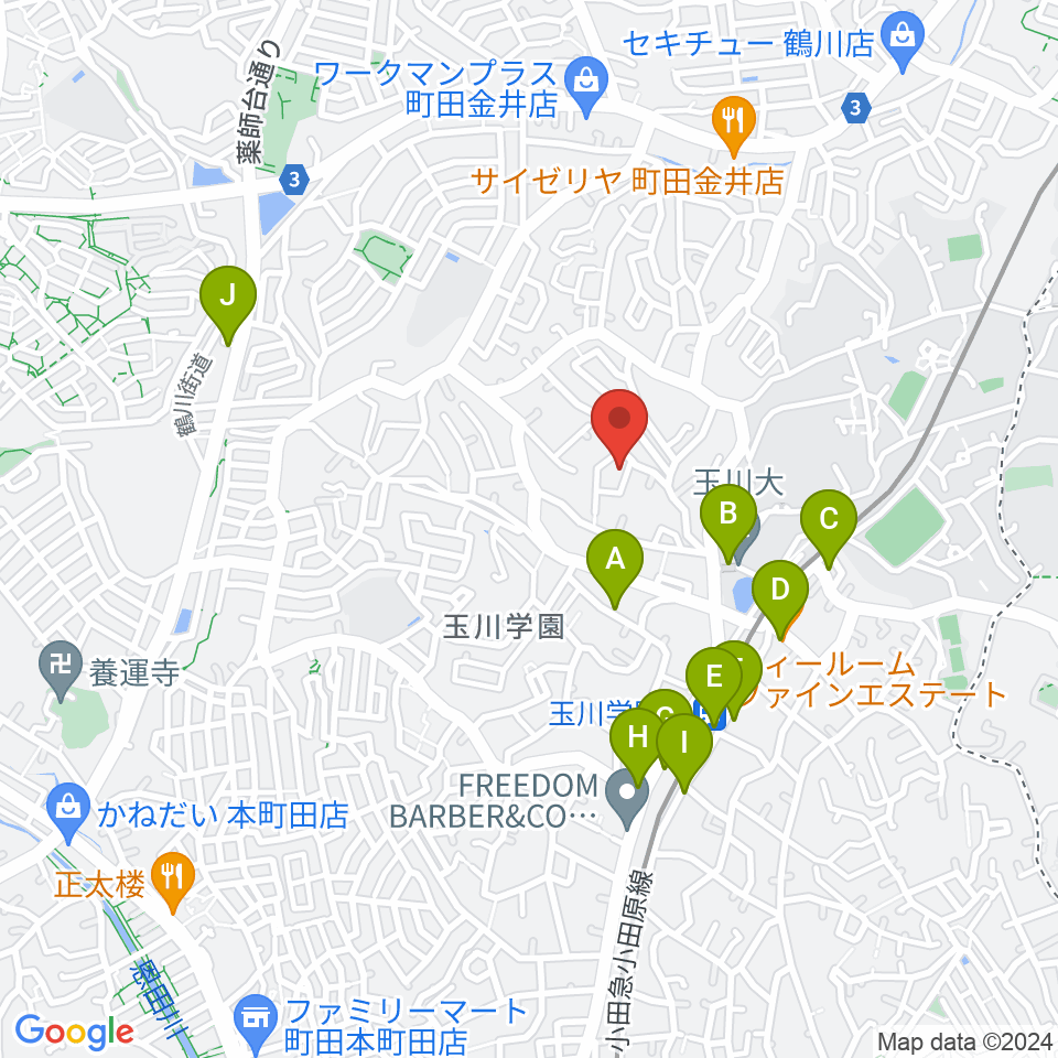 茶位ギター工房周辺のカフェ一覧地図