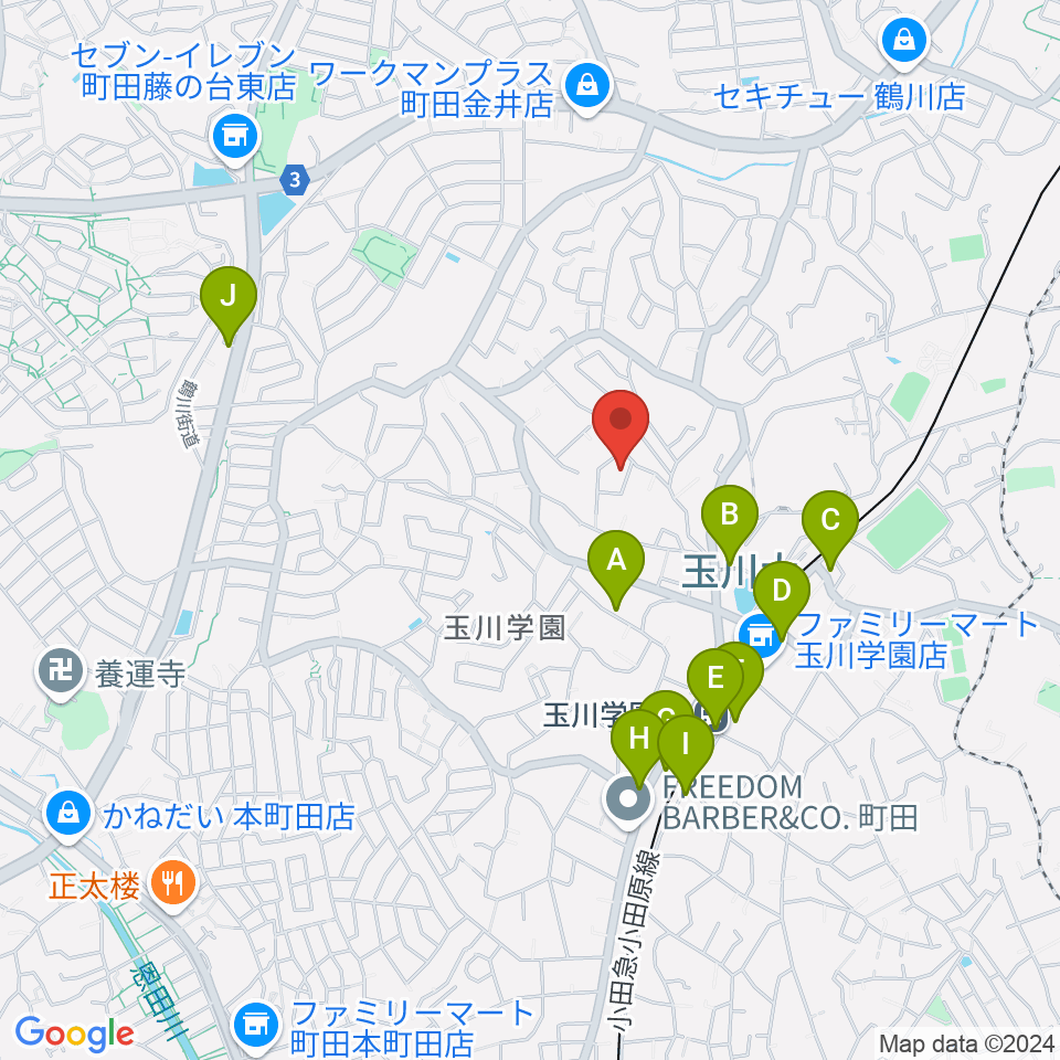 茶位ギター工房周辺のカフェ一覧地図