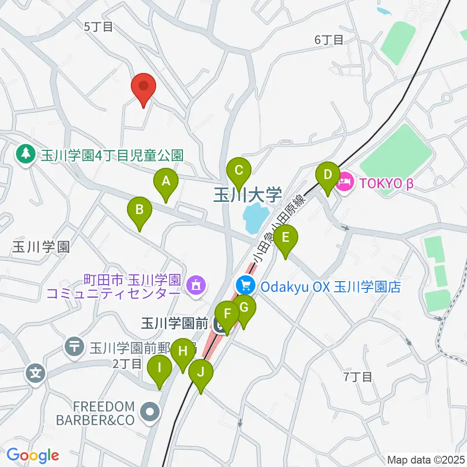 茶位ギター工房周辺のカフェ一覧地図