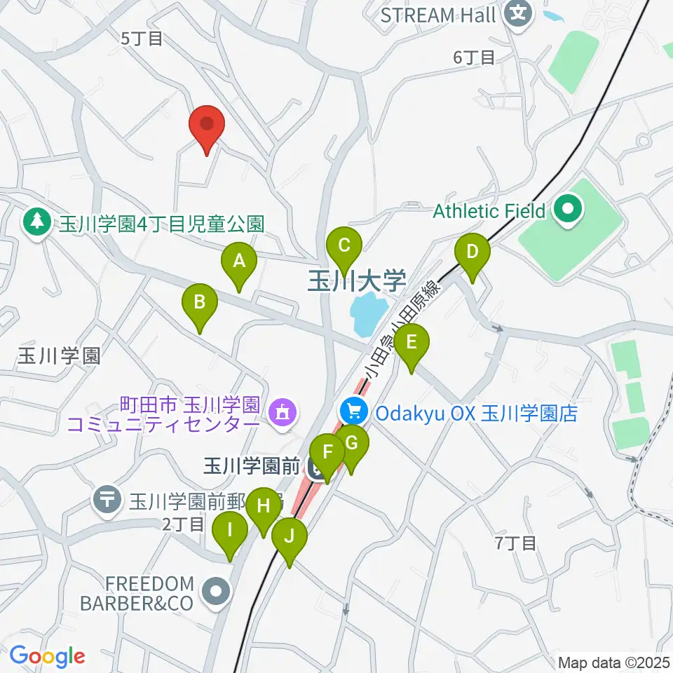 茶位ギター工房周辺のカフェ一覧地図