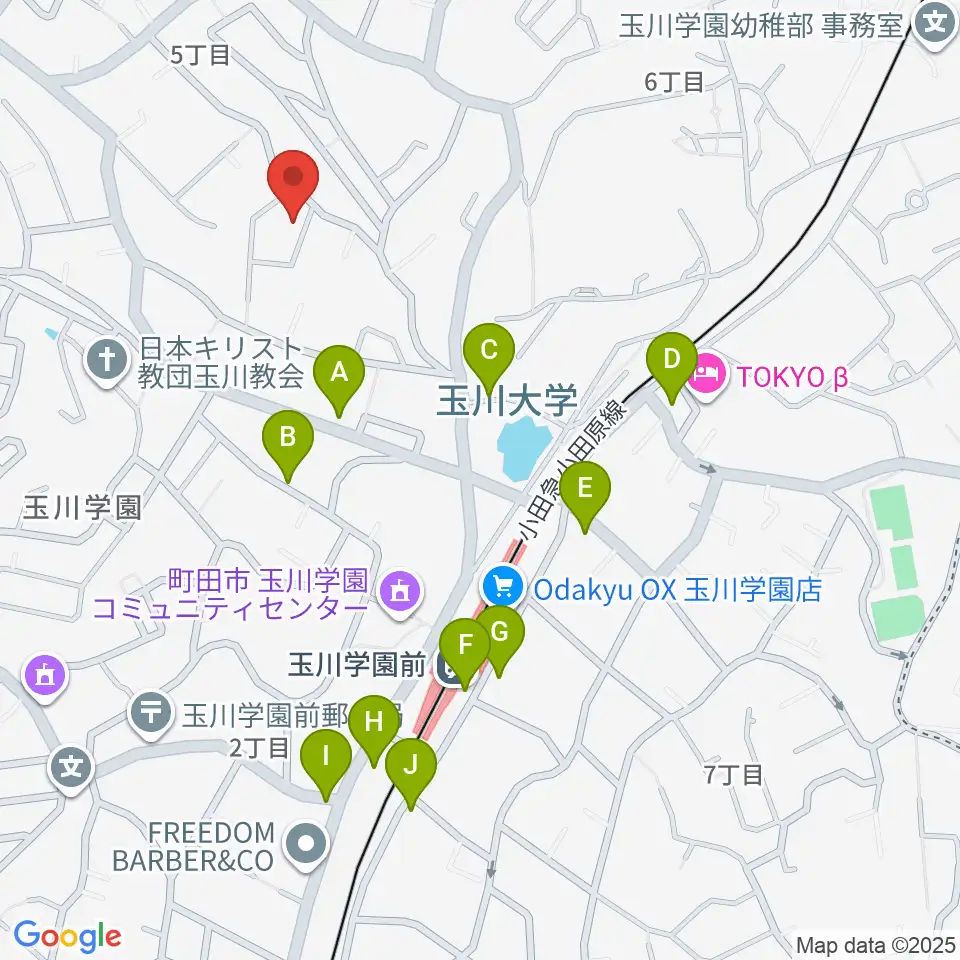 茶位ギター工房周辺のカフェ一覧地図