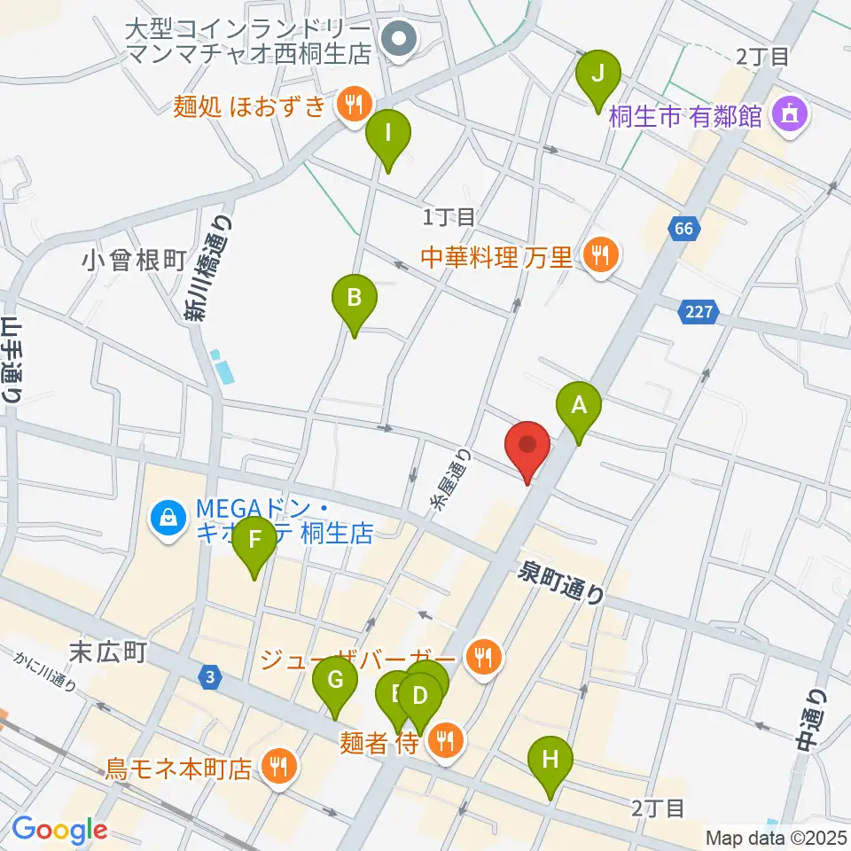 伊藤丈晃ヴァイオリン工房周辺のカフェ一覧地図