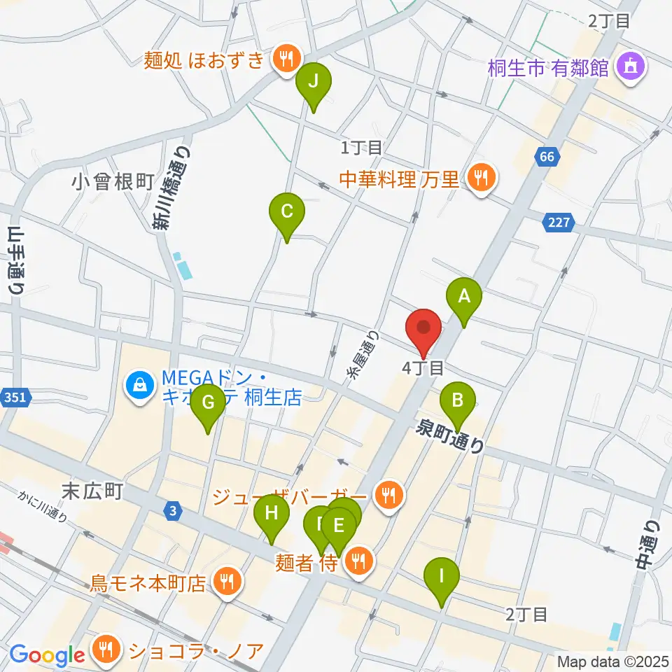 伊藤丈晃ヴァイオリン工房周辺のカフェ一覧地図
