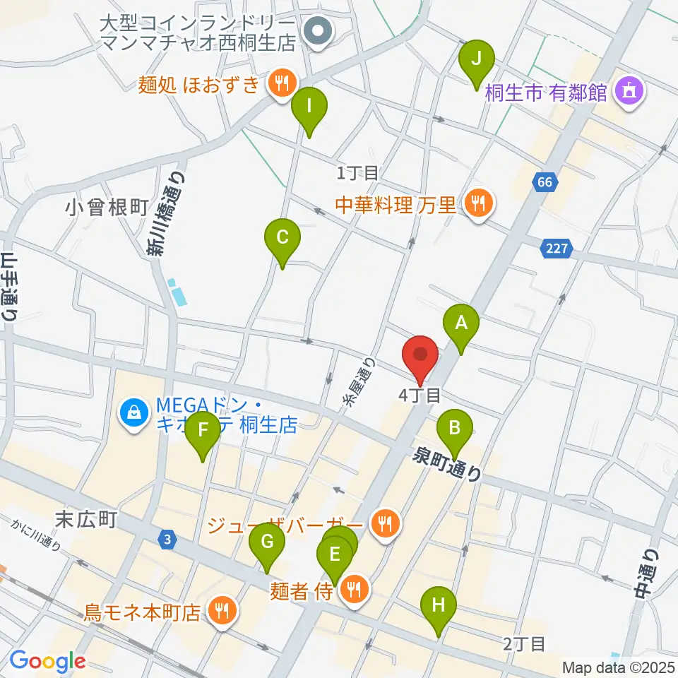 伊藤丈晃ヴァイオリン工房周辺のカフェ一覧地図