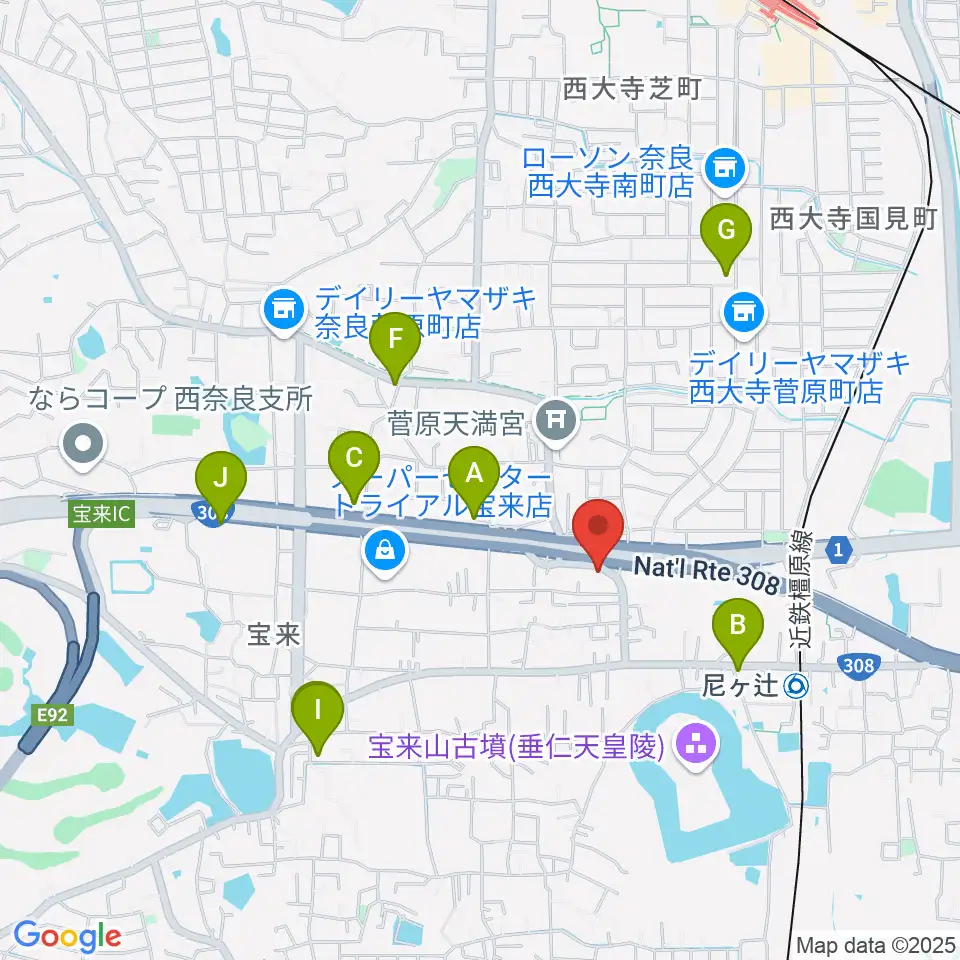 Studio Sola周辺のカフェ一覧地図