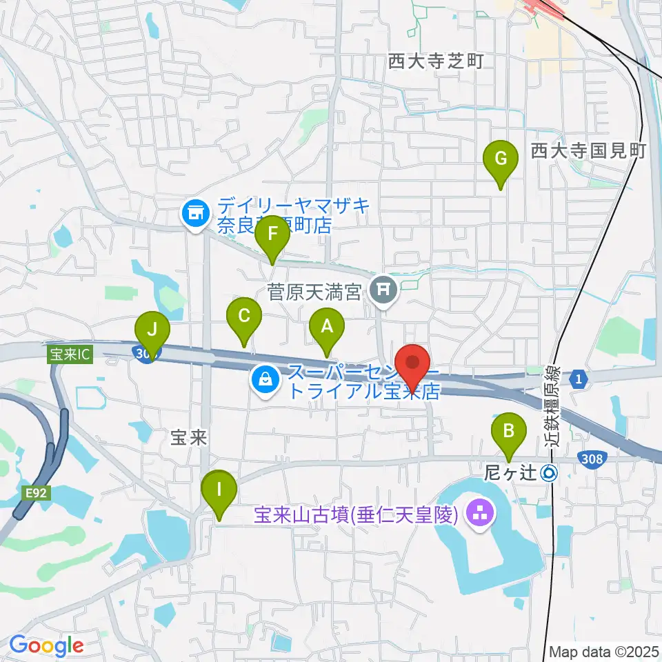Studio Sola周辺のカフェ一覧地図