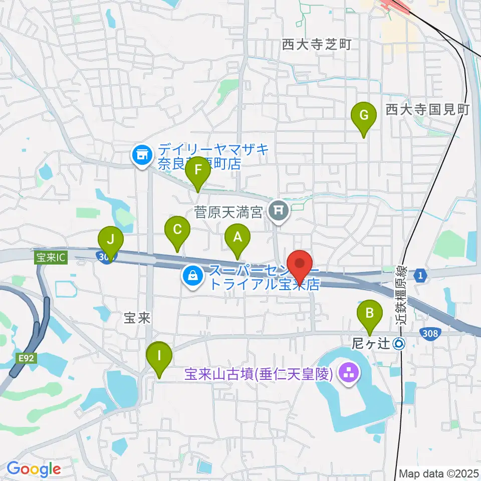 Studio Sola周辺のカフェ一覧地図