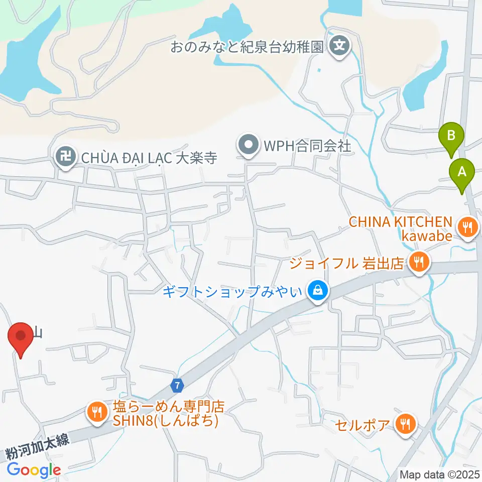 福田ヴァイオリン&チェロ教室周辺のカフェ一覧地図