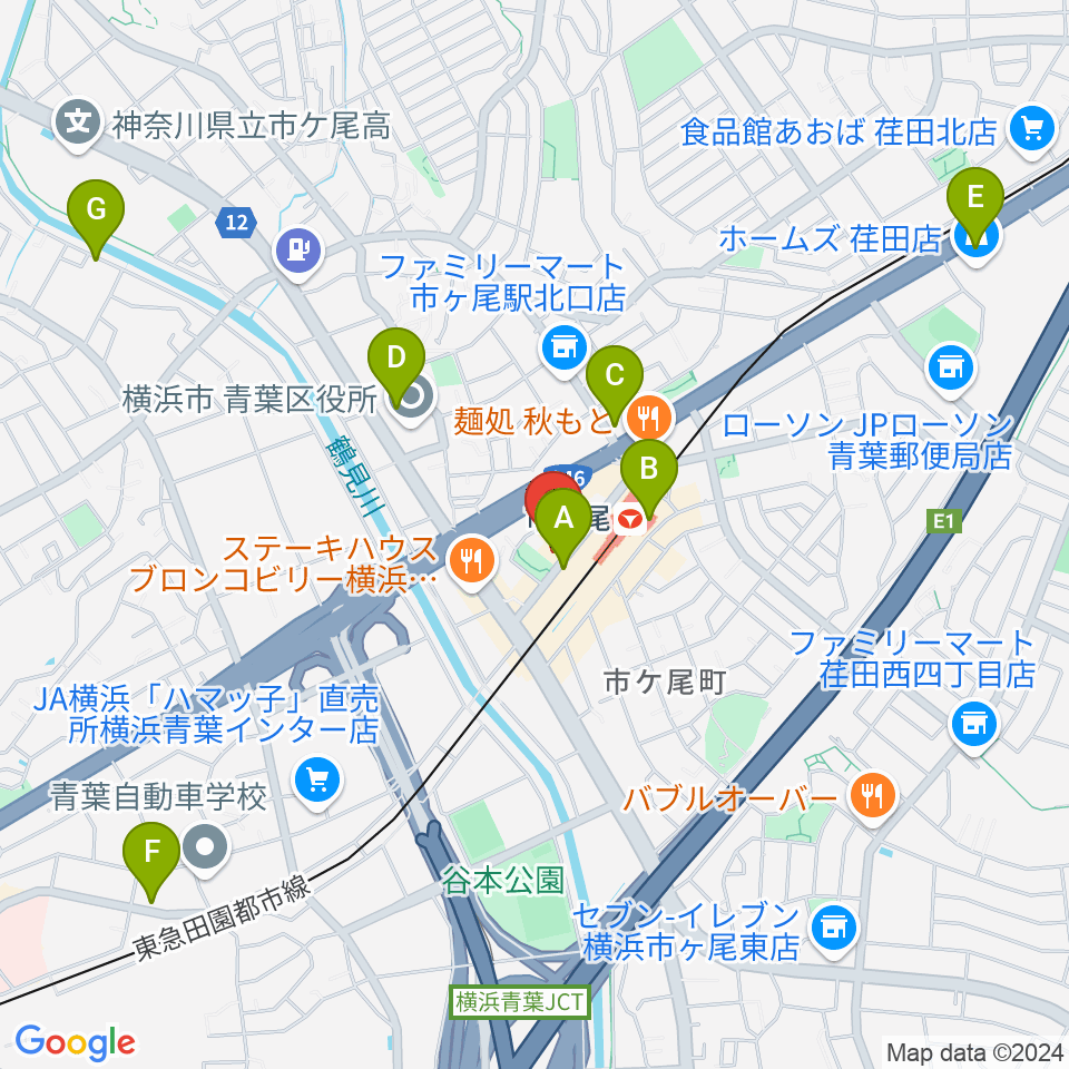 弦楽器カンタービレ周辺のカフェ一覧地図