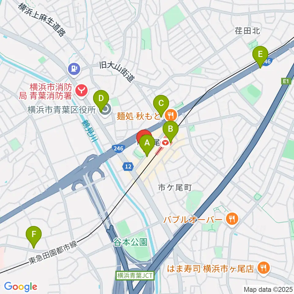 弦楽器カンタービレ周辺のカフェ一覧地図