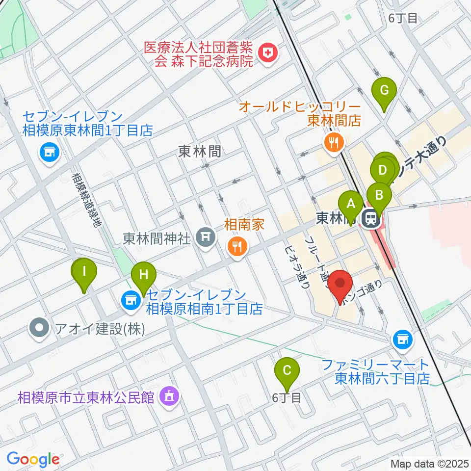 ギター・ベースの修理工房 3B周辺のカフェ一覧地図