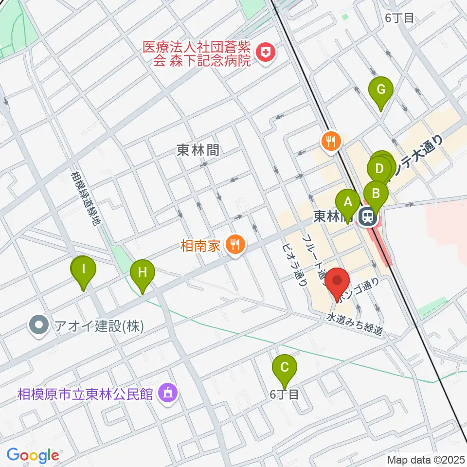 ギター・ベースの修理工房 3B周辺のカフェ一覧地図