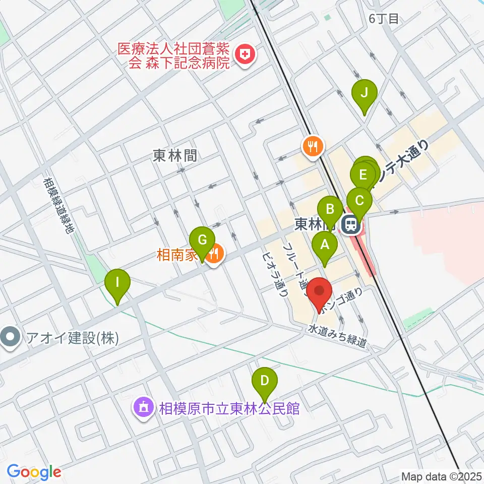 ギター・ベースの修理工房 3B周辺のカフェ一覧地図