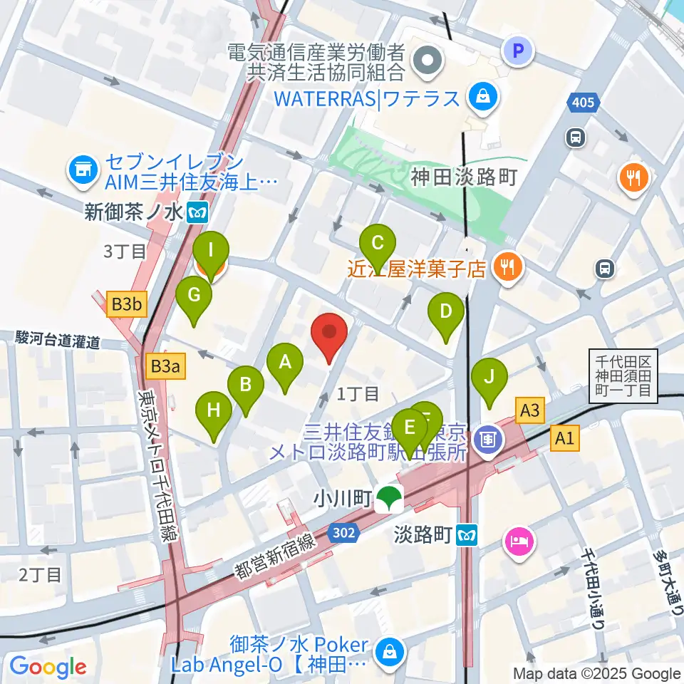 コチャバンバ東京店周辺のカフェ一覧地図
