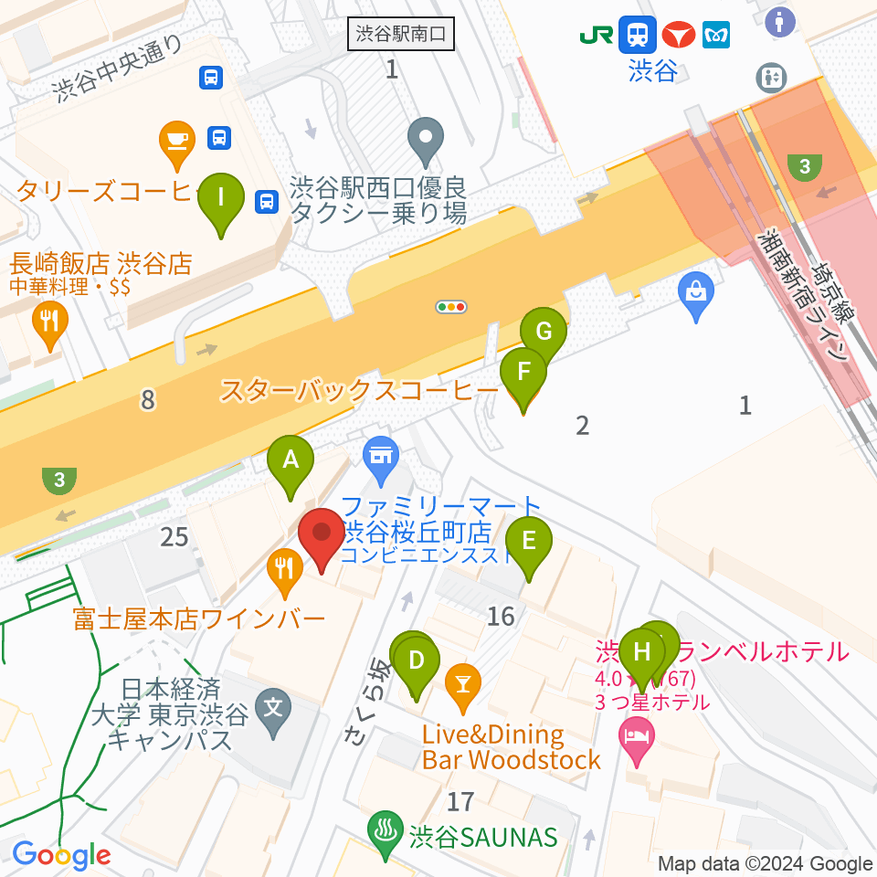 イケベアコーディオン教室周辺のカフェ一覧地図