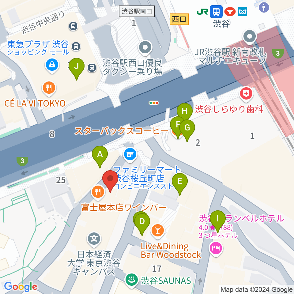 イケベアコーディオン教室周辺のカフェ一覧地図