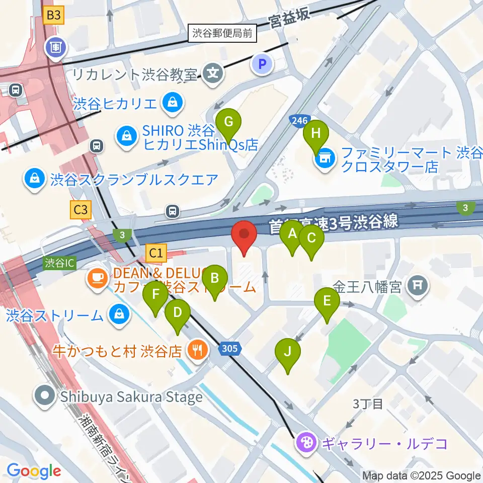 イケベ楽器店ウインドブロス周辺のカフェ一覧地図