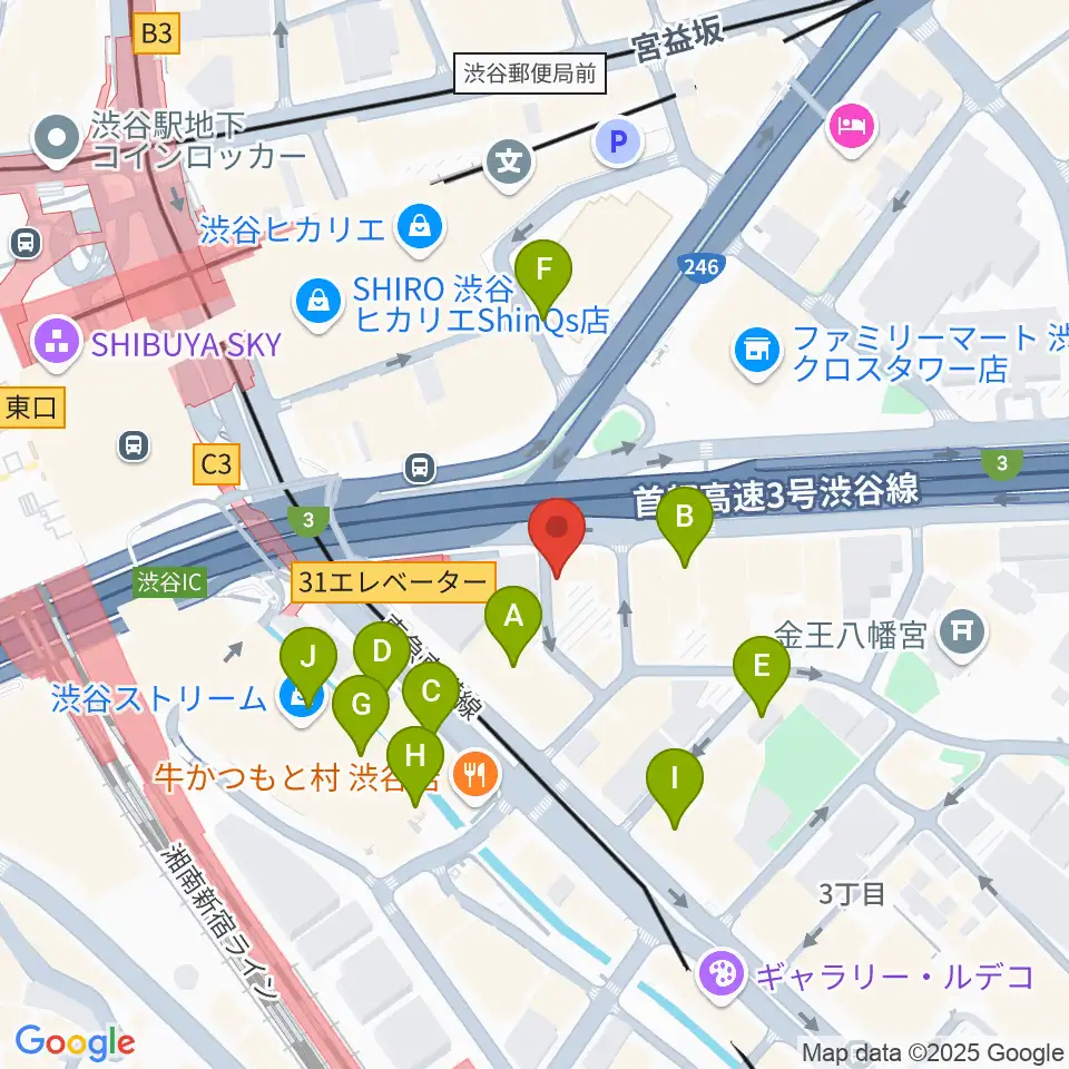 イケベ楽器店トランペットステーション周辺のカフェ一覧地図