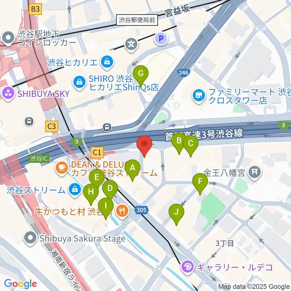 イケベ楽器店トランペットステーション周辺のカフェ一覧地図