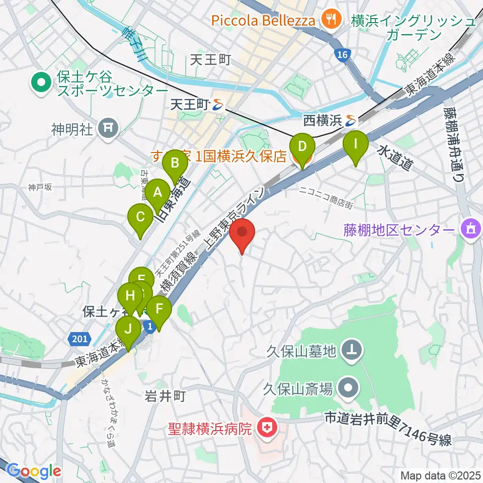 仁木三味線周辺のカフェ一覧地図