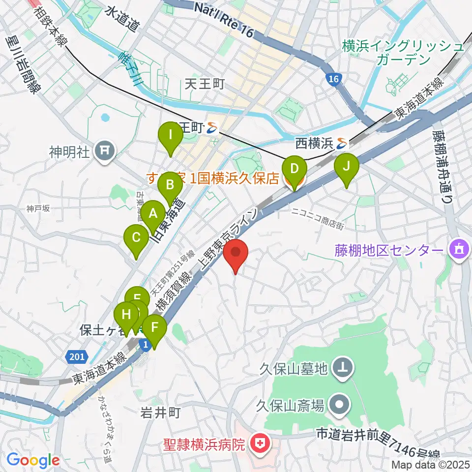 仁木三味線周辺のカフェ一覧地図