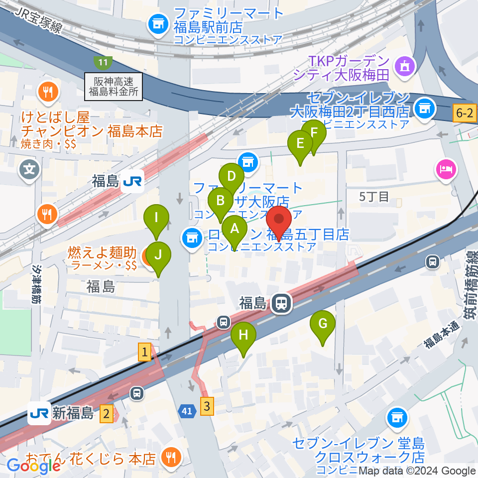 MUSIC SCHOOL NECO周辺のカフェ一覧地図