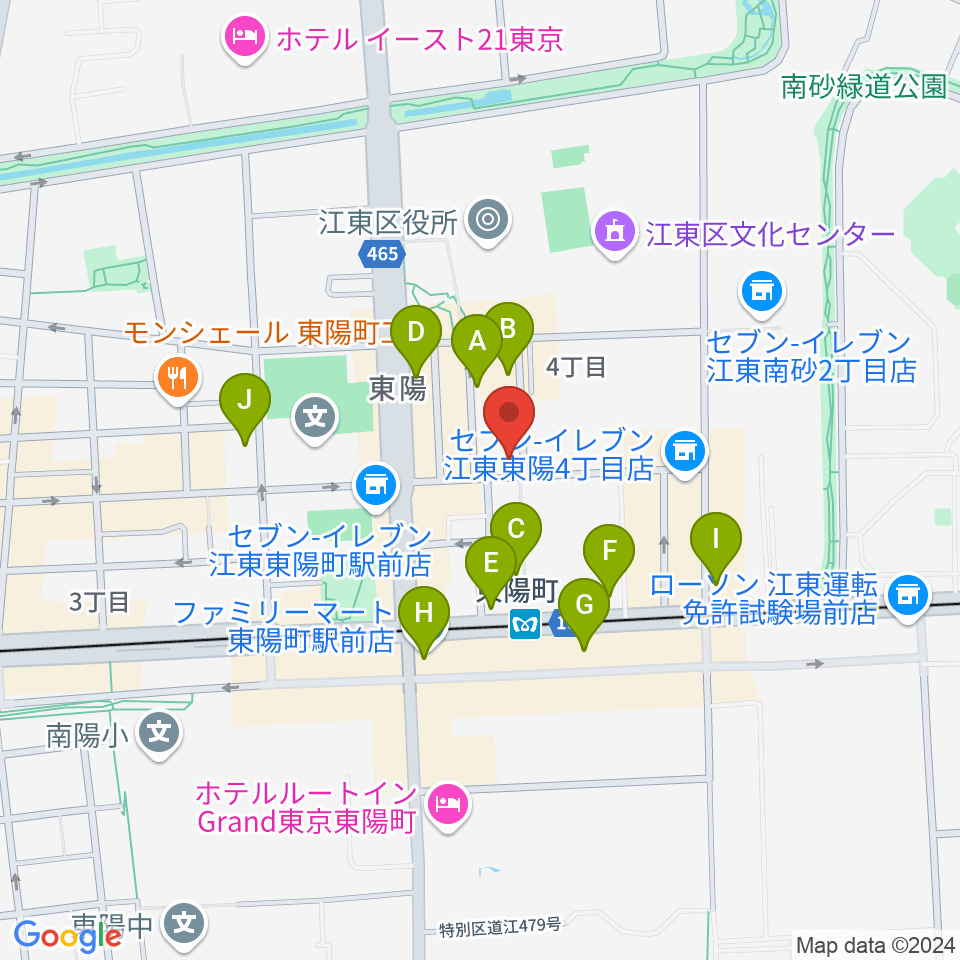 ビュッフェ・クランポン・ジャパン東京ショールーム周辺のカフェ一覧地図